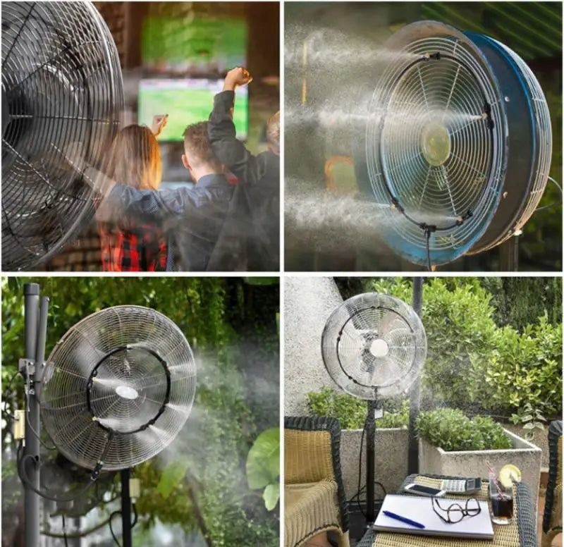 Black Outdoor Misting Fan Cooler Water Cooling Portable Patio Mist Garden 8m Kit Water Mister Fans outdoor (not include fan)