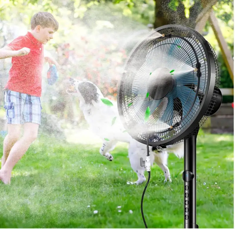 Black Outdoor Misting Fan Cooler Water Cooling Portable Patio Mist Garden 8m Kit Water Mister Fans outdoor (not include fan)