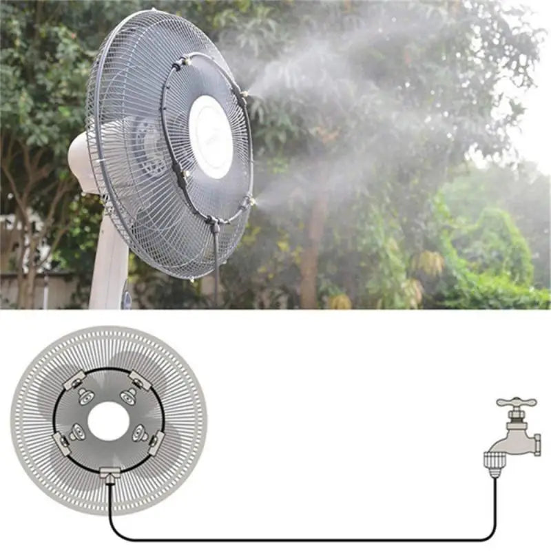 Black Outdoor Misting Fan Cooler Water Cooling Portable Patio Mist Garden 8m Kit Water Mister Fans outdoor (not include fan)