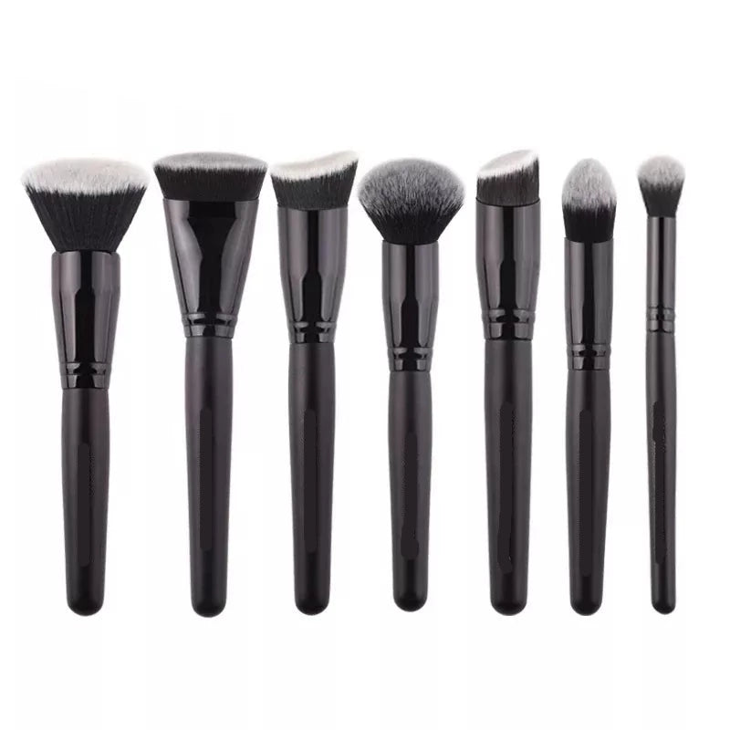 Black Makeup Brushes Set