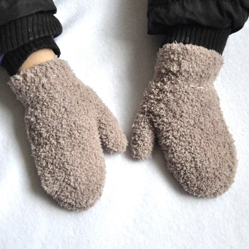 Plush Baby Winter Gloves