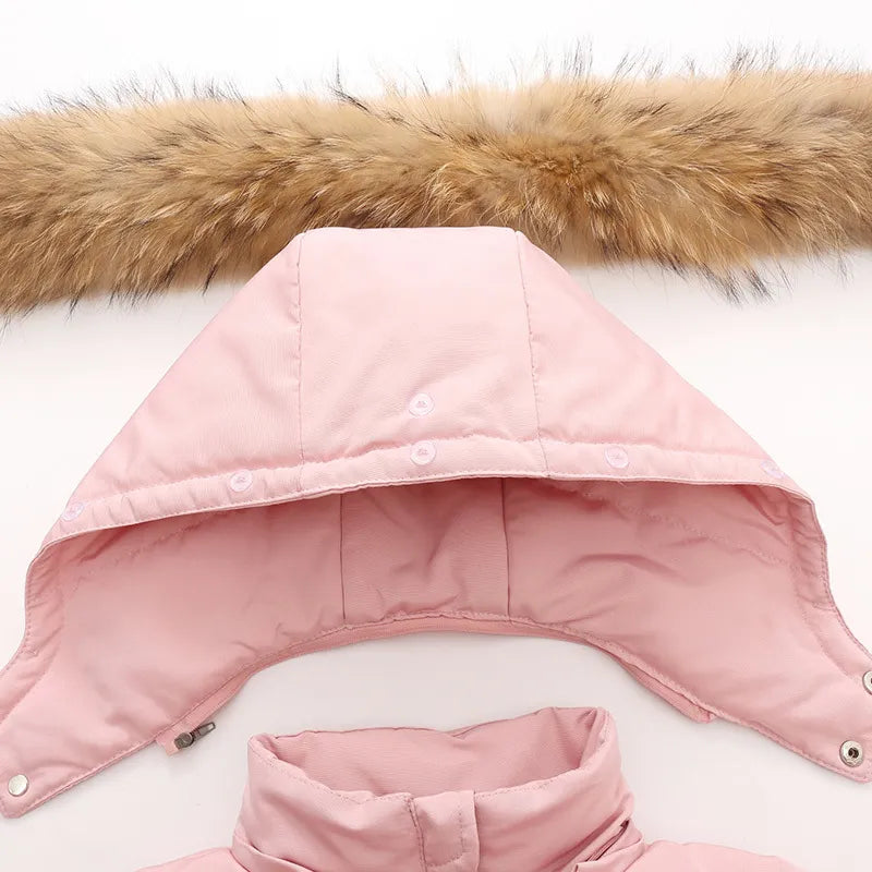 Winter Fur Hooded Kid's Parka