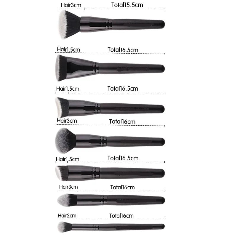 Black Makeup Brushes Set