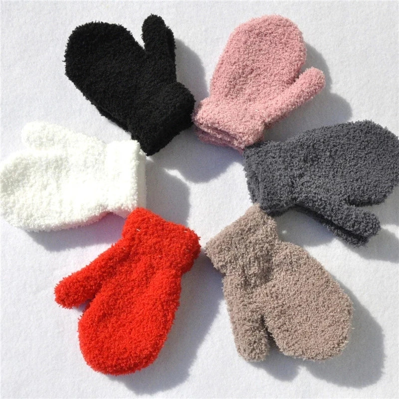 Plush Baby Winter Gloves