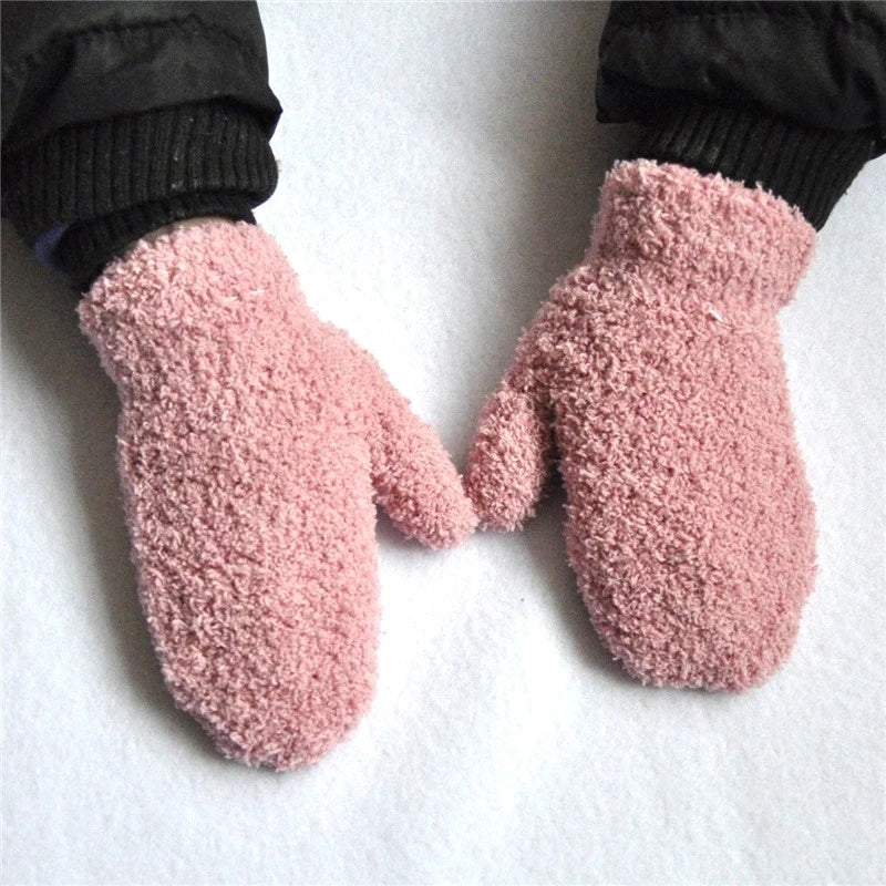 Plush Baby Winter Gloves