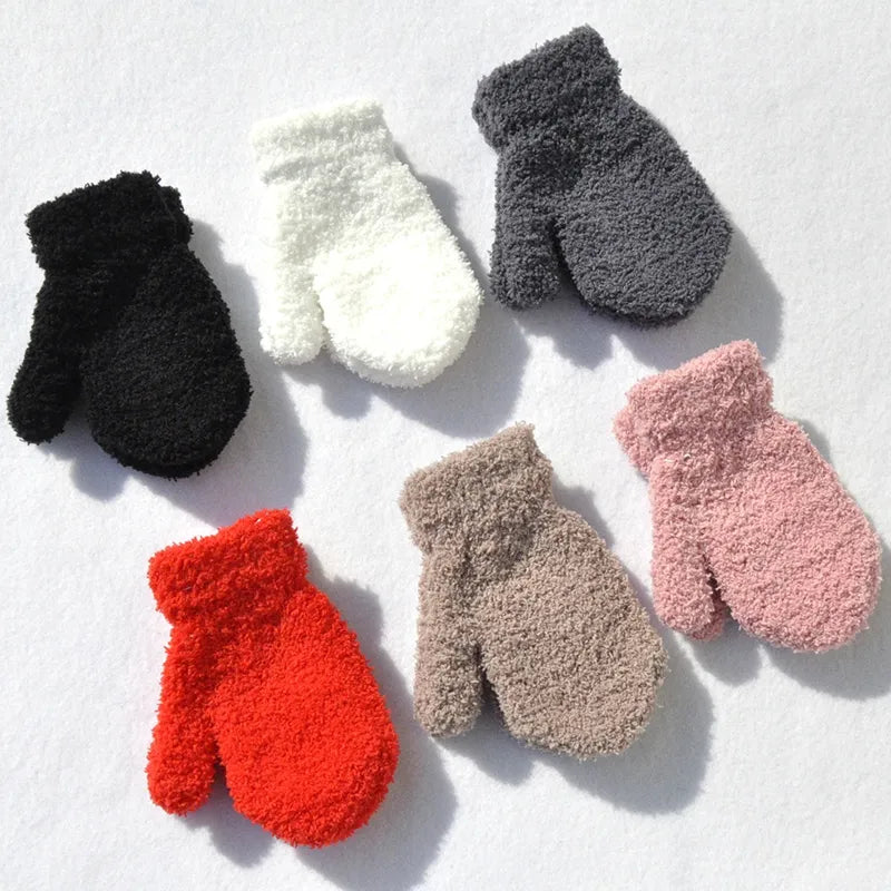 Plush Baby Winter Gloves