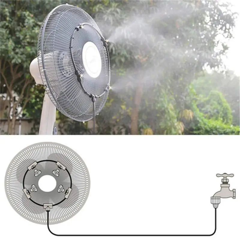 Black Outdoor Misting Fan Cooler Water Cooling Portable Patio Mist Garden 8m Kit Water Mister Fans outdoor （not include fan）