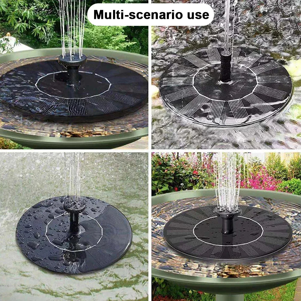 1.5W/2.5W Solar Fountain with 6 Nozzle Floating Solar Powered Water Fountain Pump for Garden Ponds Pool Fish Tank Aquarium