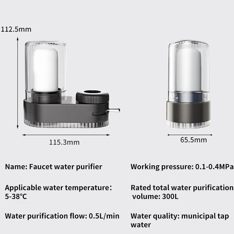 Faucet Tap Water Purifier Physical Filtering for Home Kitchen