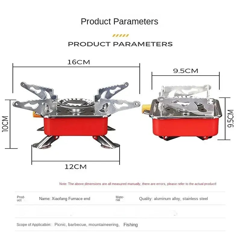 Camping Portable Gas Stove Foldable Mini High Power Grill Outdoor Cookware Windproof Safe BBQ Grill with Free Storage Bag