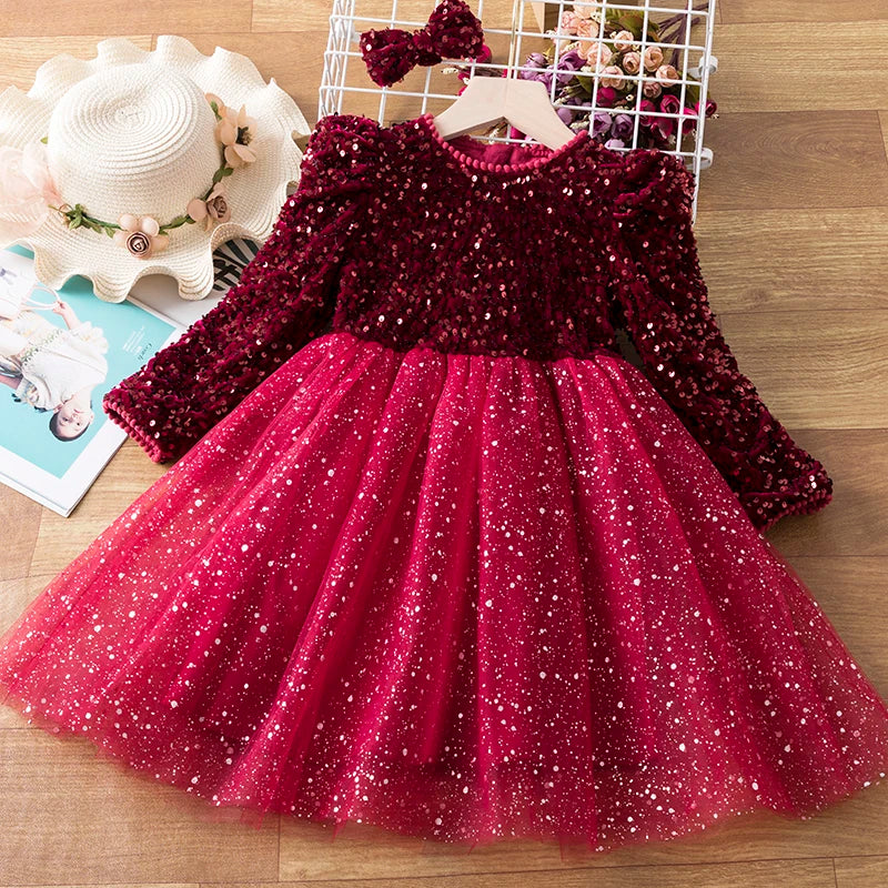 NNJXD Sparkle Princess Party Dress