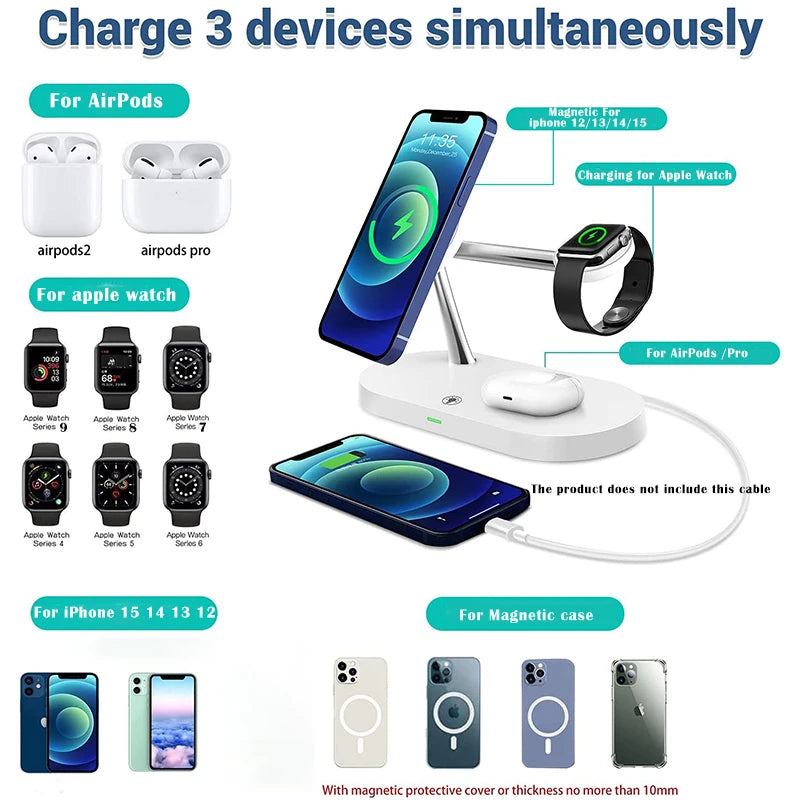 3 in 1 Wireless Charger For iPhone