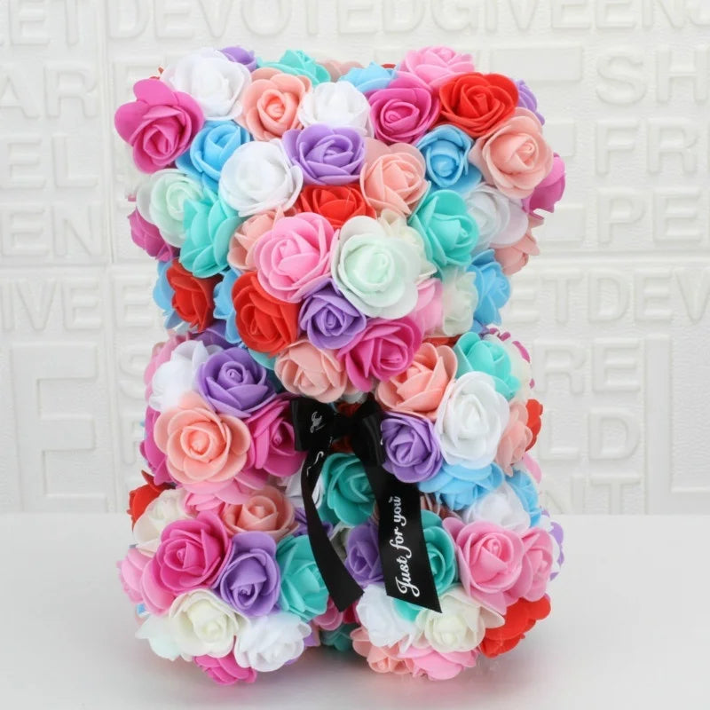 Romantic Valentine's Day Creative Eternal Flower Rose Bear