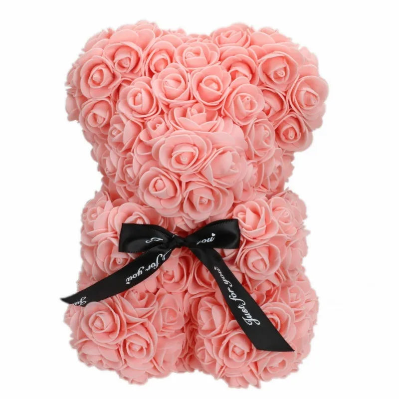 Romantic Valentine's Day Creative Eternal Flower Rose Bear