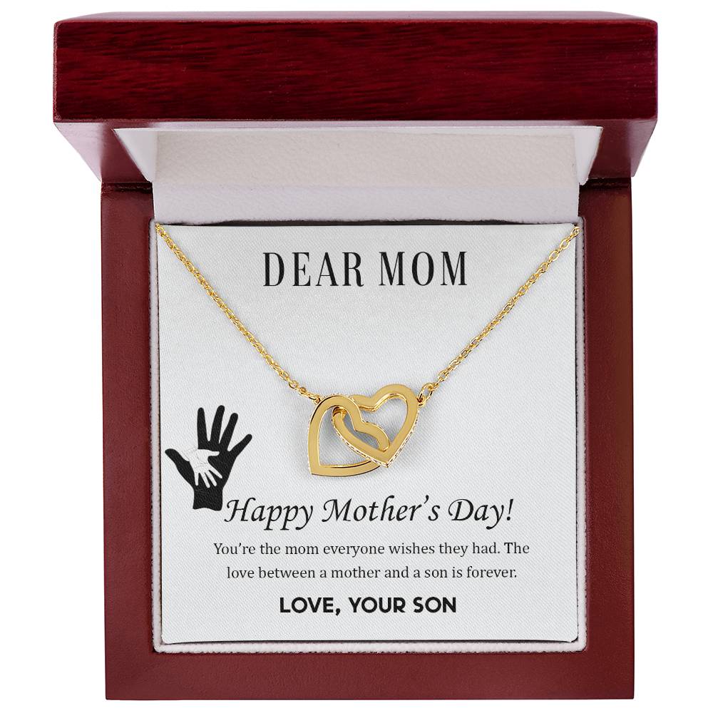 Interlocking Hearts Necklace - Dear Mom