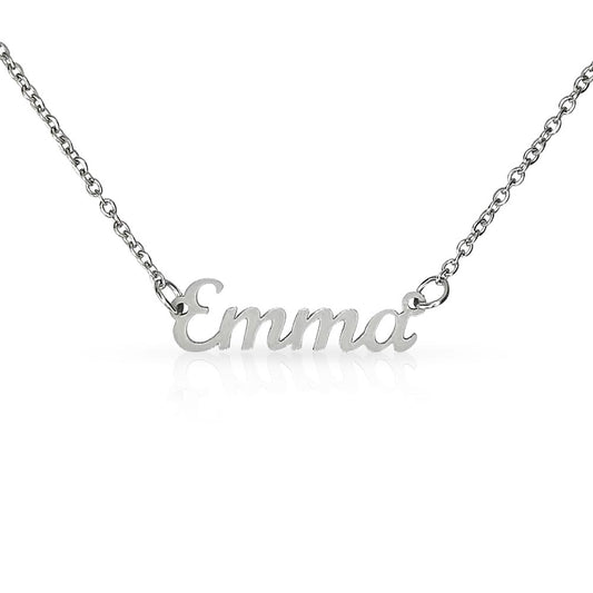 Custom Valentine's Day Name Plate Necklace