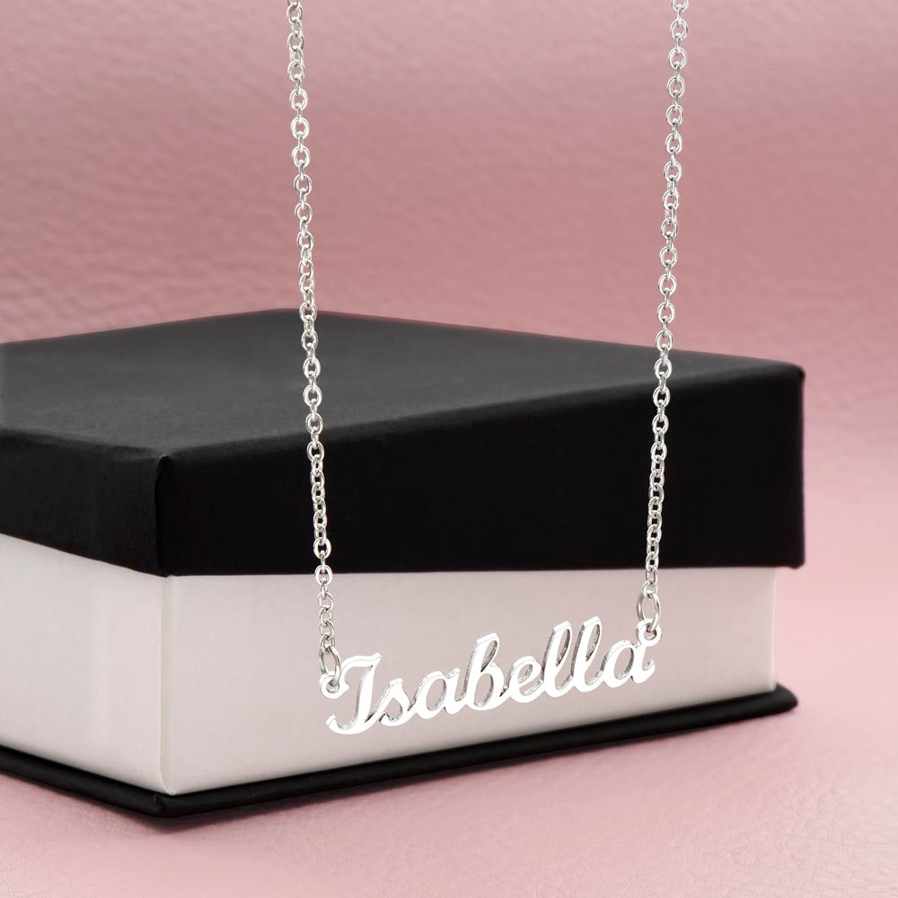 Custom Valentine's Day Name Plate Necklace