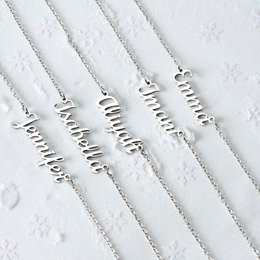 Custom Valentine's Day Name Plate Necklace