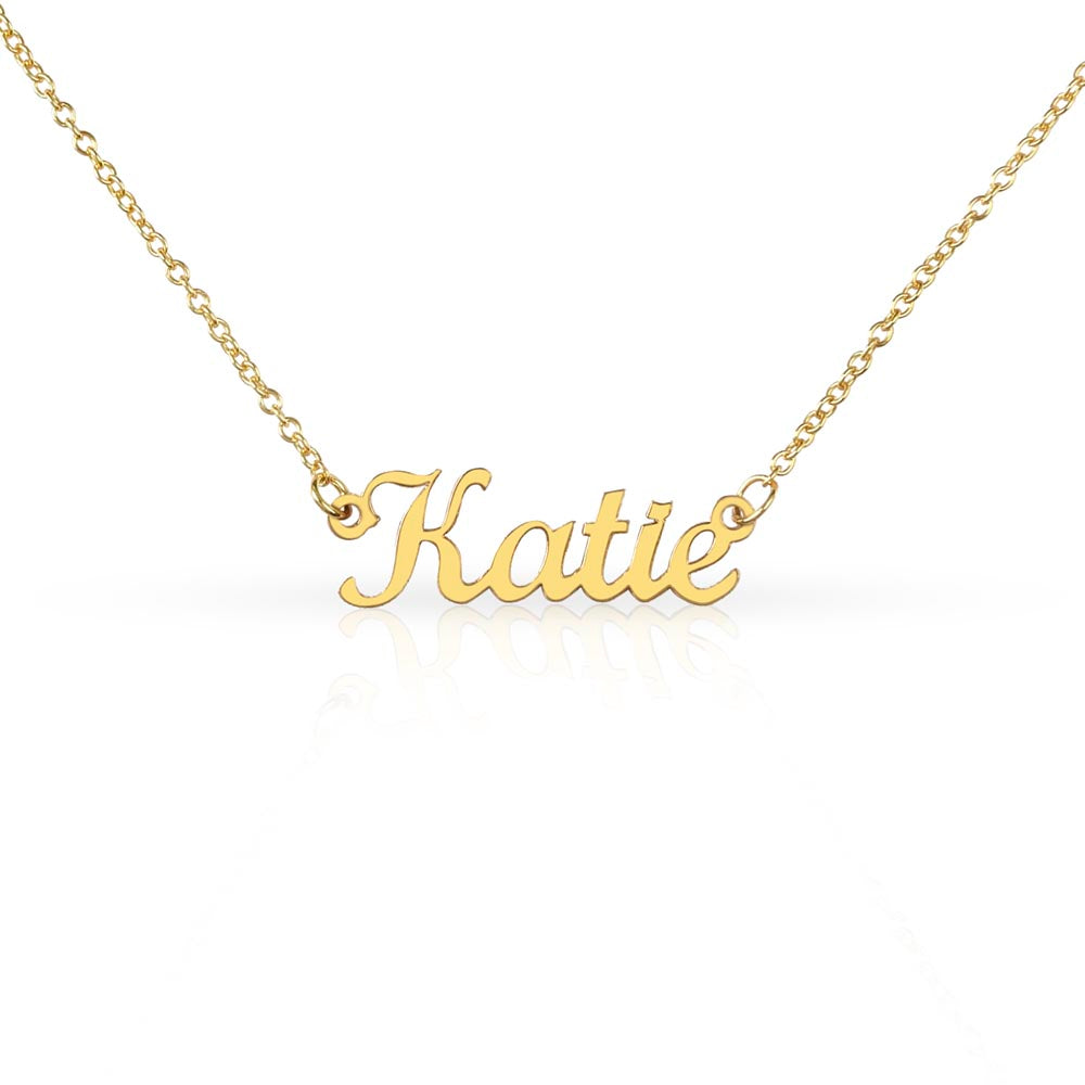 Custom Valentine's Day Name Plate Necklace