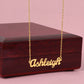 Custom Valentine's Day Name Plate Necklace