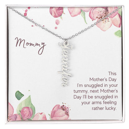 Vertical Name Necklace - To Mommy