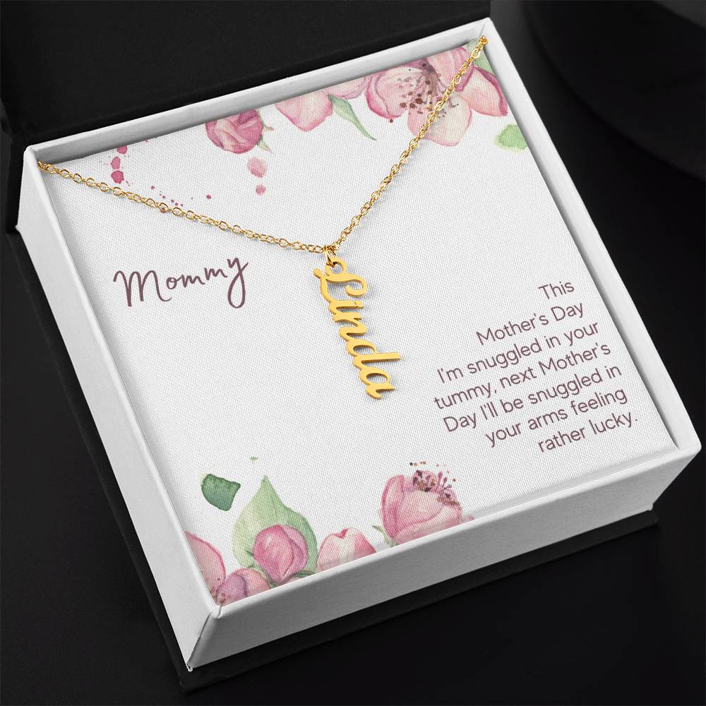 Vertical Name Necklace - To Mommy