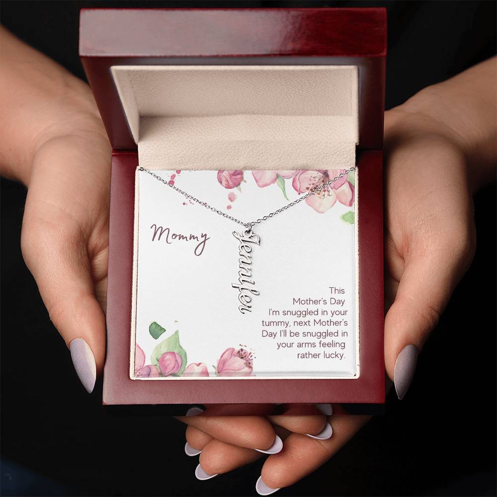 Vertical Name Necklace - To Mommy