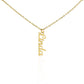 Custom Vertical Name Plate Necklace