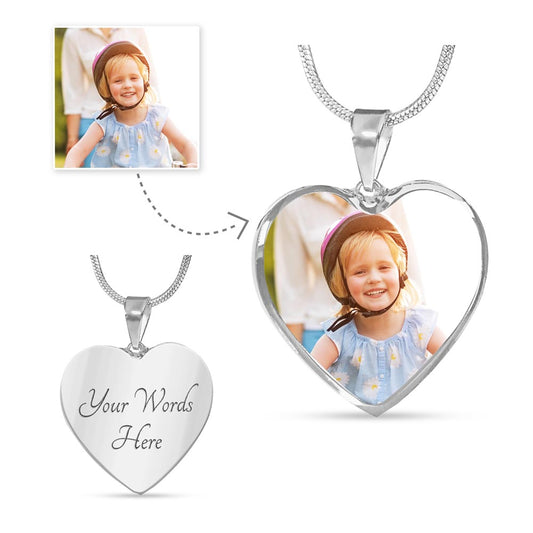 Custom Heart  Image Necklace (V-Day Special)